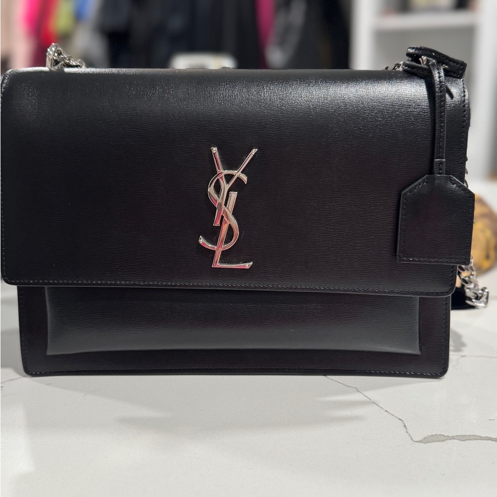 Saint Laurent Black Sunset Shoulder Bag